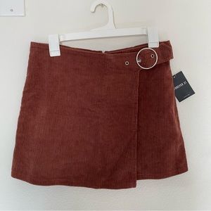 Forever 21 Corduroy Skirt with Buckle Detail size medium
